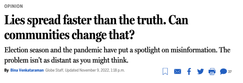 Screenshot of Boston Globe op-ed that covered the Digital Citizenship Academy