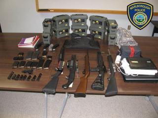 Evidence: illegally possessed firearms and ammunition