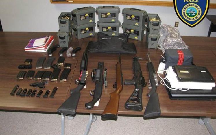 Evidence: illegally possessed firearms and ammunition