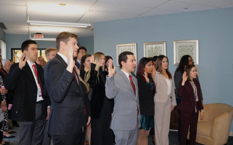 Group of Assistant District Attorneys being sworn in